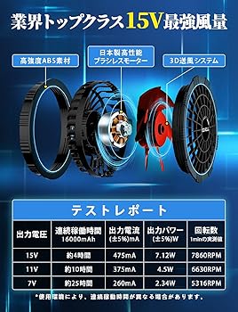 空調服 15V 熱中症予防ウェア Lサイズ グレー/ブラック 空調服 15V 熱中症予防ウェア Lサイズ グレー/ブラック
